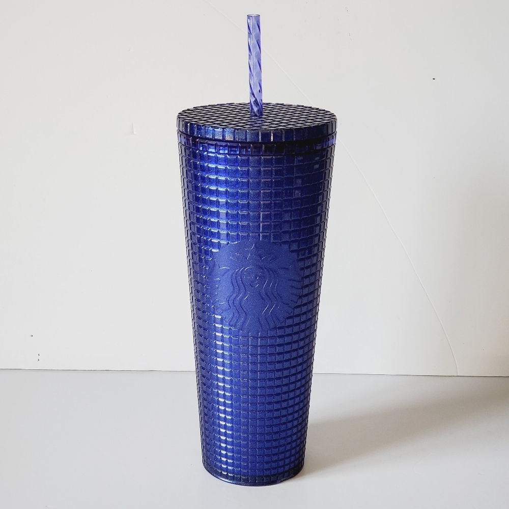 Starbucks Cobalt Grid Cold Cup (24 oz)